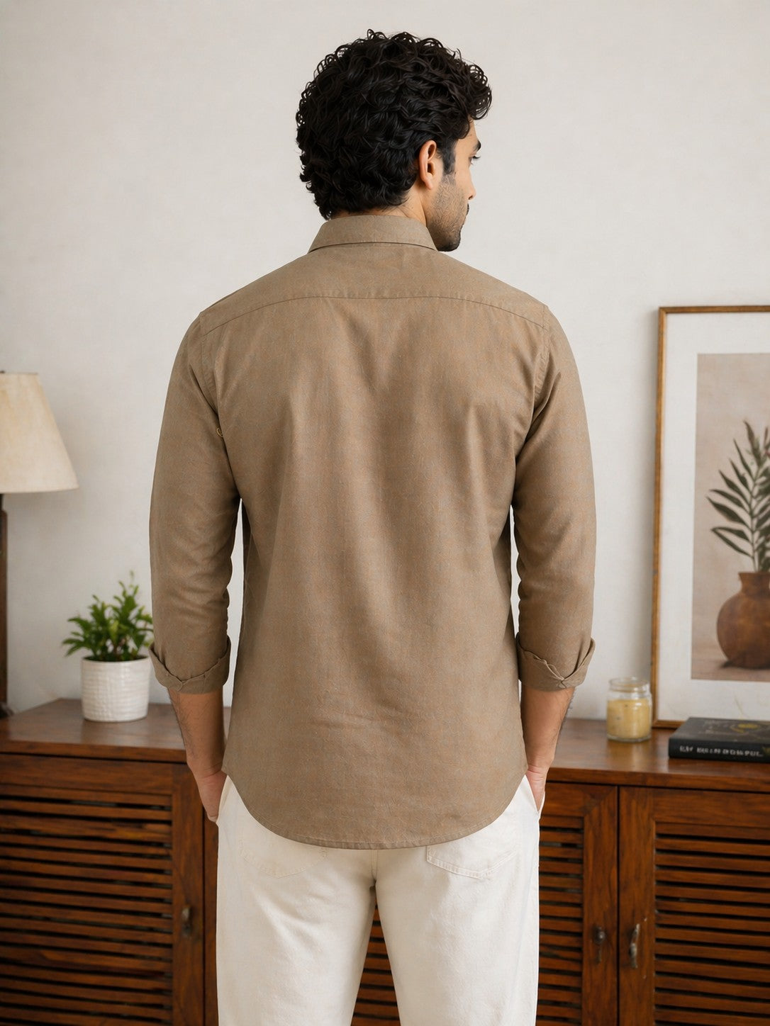 Earth-Tone Essentials Linen Shirt