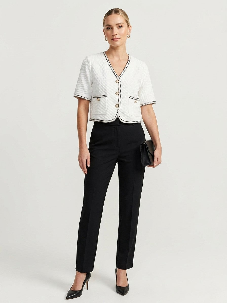 White Shirt Crop Top