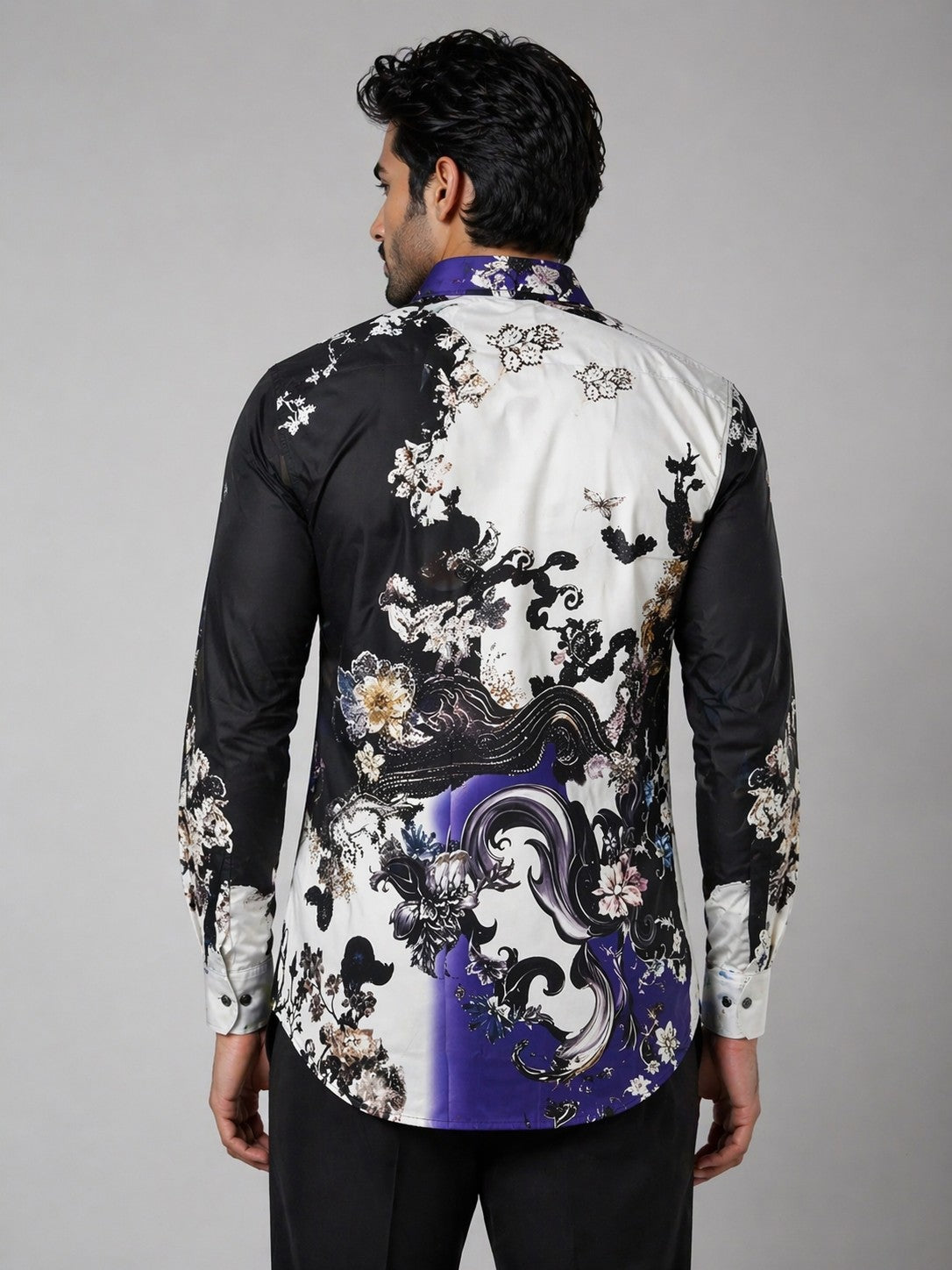 Midnight Bloom Avant-Garde Shirt