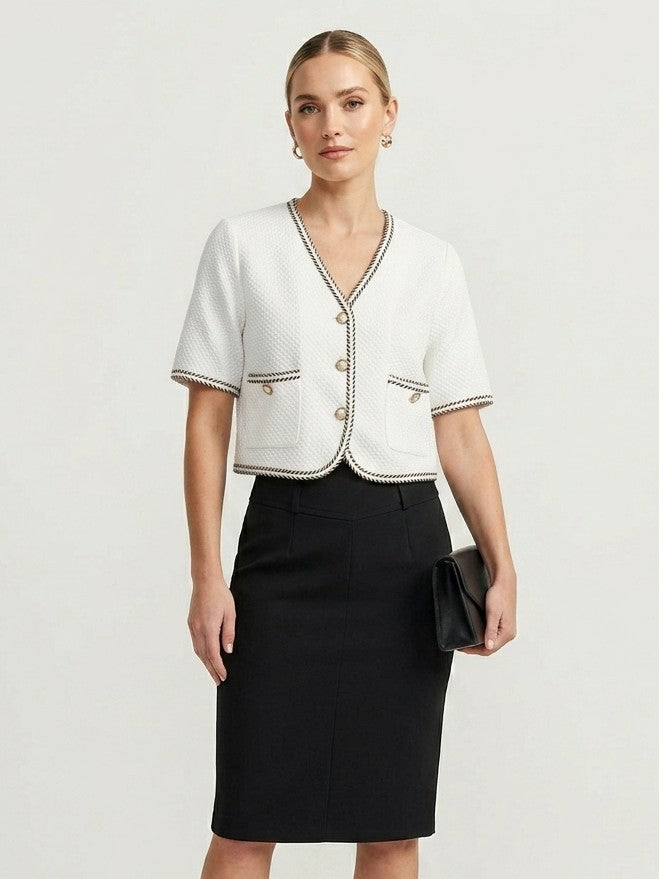 White Shirt Crop Top