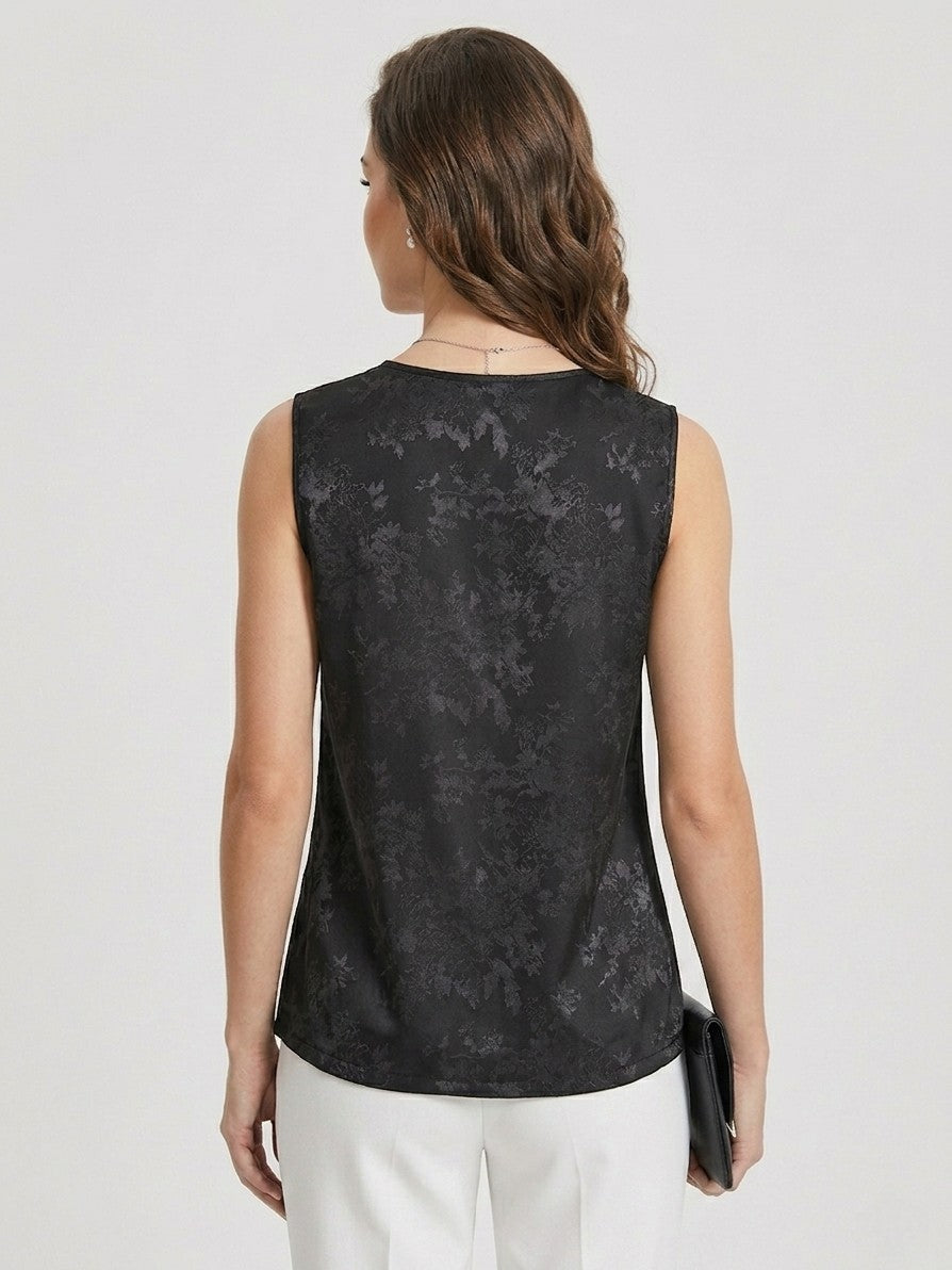 Floral Black Blouse Top