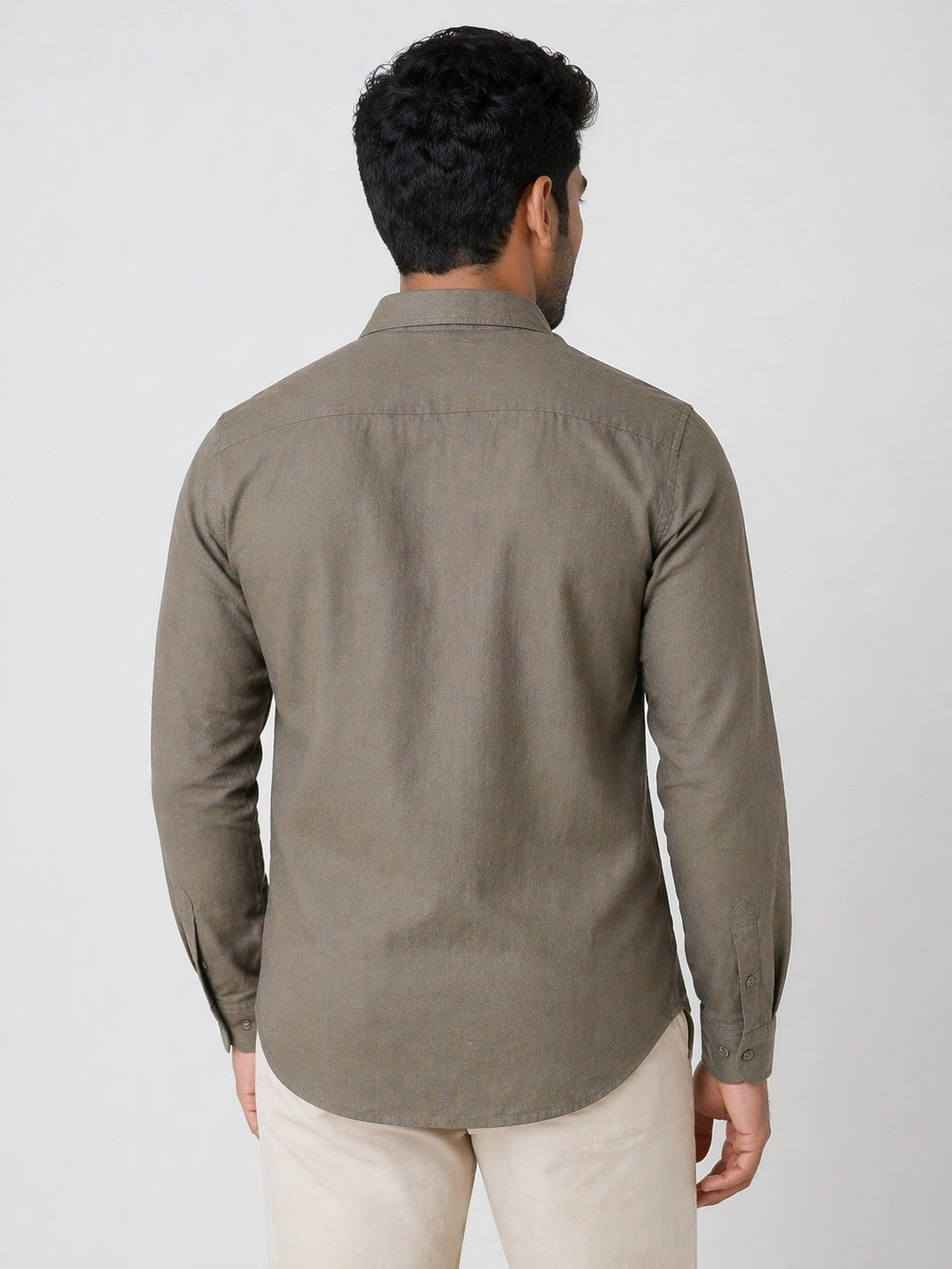 Olive Mist Classic Linen Shirt